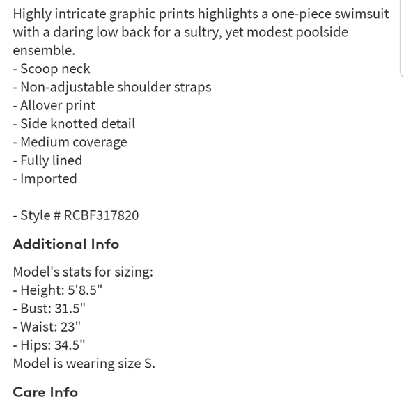 Red Carter Boho one piece swimsuit - Picture 6 of 6